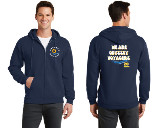 Navy Odyssey Adult Hooded Zip Sweatshirt