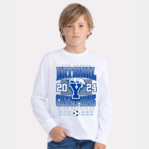 BYU Men's Soccer White Youth Long Sleeve