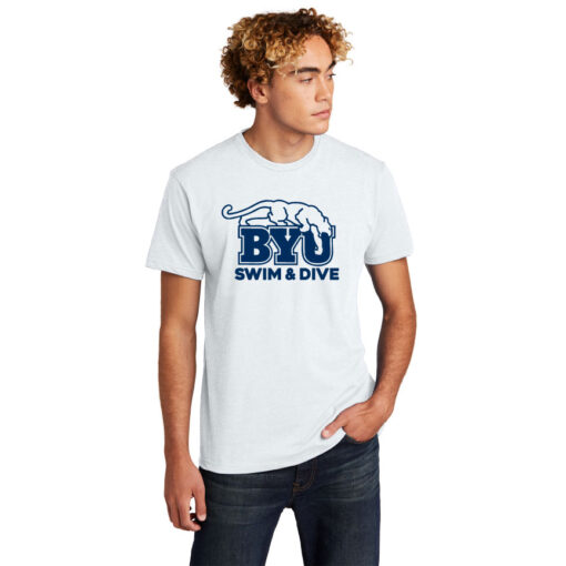 BYU Swim Next Level 6210 White SS Tee Beat Digger