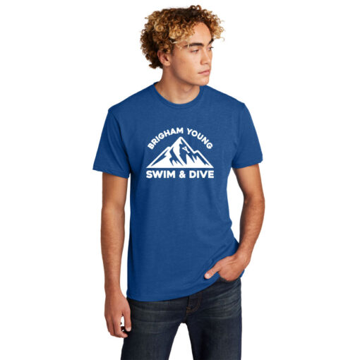 BYU Swim Next Level 6210 Royal SS Tee Y Mountain With Name on the Back