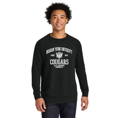 BYU Swim Next Level 9000 Black Sweatshirt Sailor Cougar