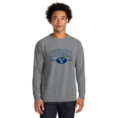 BYU Swim Next Level 9000 Grey Sweatshirt Cougars