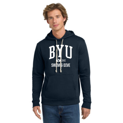 BYU Swim Next Level 9303 Navy Hoodie Oval Y
