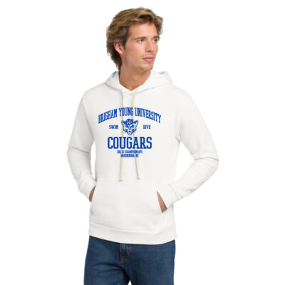 BYU Swim Next Level 9303 White Hoodie Sailor Cougar