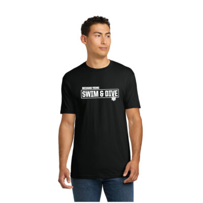 BYU Swim Next Level 6210 Black SS Tee Brigham Young
