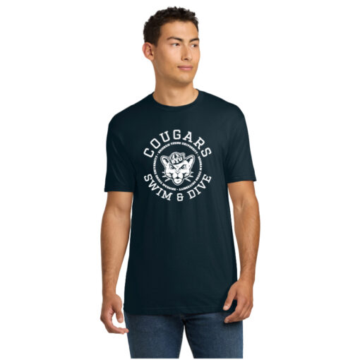 BYU Swim Next Level 6210 Navy SS Tee With Name on the Back Sailor Cougar