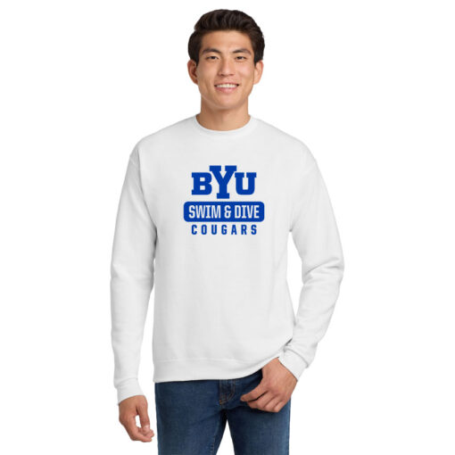 BYU Swim Next Level 9000 White Sweatshirt bYu