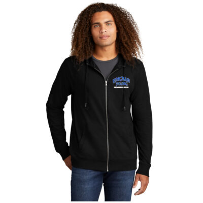 BYU Swim District DT573 Black Men’s Zip Tee Hoodie Brigham Young