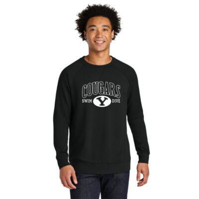 BYU Swim Next Level 9000 Black Sweatshirt Cougars