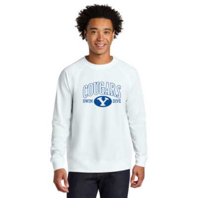 BYU Swim Next Level 9000 White Sweatshirt Cougars