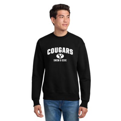 BYU Swim Next Level 9000 Black Sweatshirt Cougars