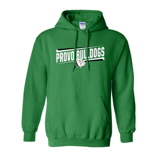 PHS G185 Gildan Youth/Adult Kelly Green Hoodie Bulldogs White/Black Print