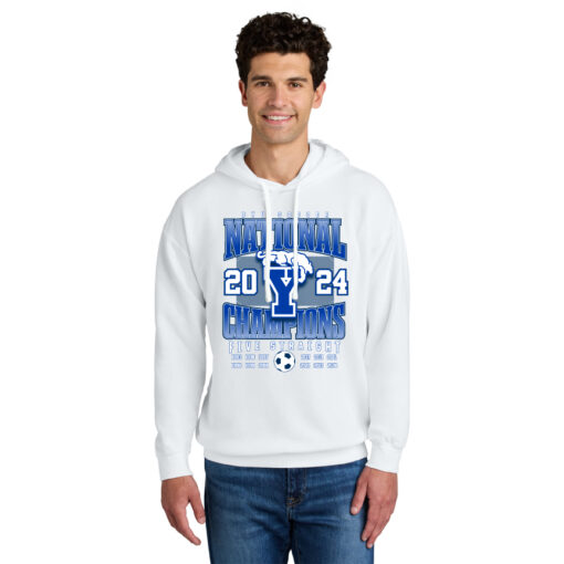 BYU Men's Soccer White Adult Hoodie