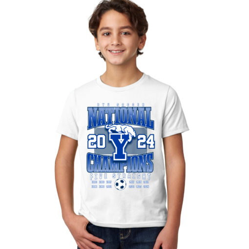 BYU Men's Soccer White Youth Tee