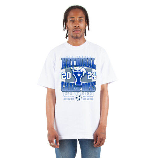 BYU Men's Soccer White Adult Tee