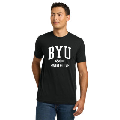 BYU Swim Next Level 6210 Black SS Tee Oval Y