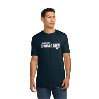 BYU Swim Next Level 6210 White SS Tee With Name on the Back