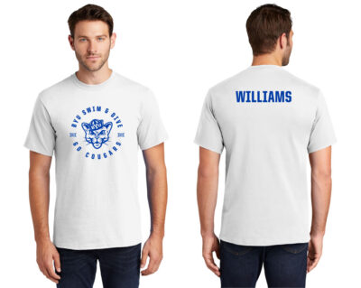 BYU Swim Next Level 6210 White SS Tee With Name on the Back