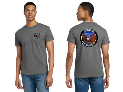 Desert Rivers Fire 2000T Charcoal 100% Cotton Short Sleeve Tall Tee