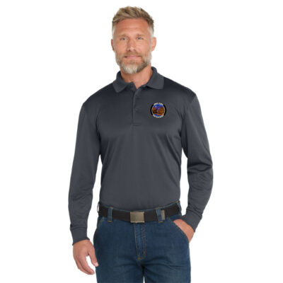 Desert Rivers Fire CS412LS Charcoal Long Sleeve Polo