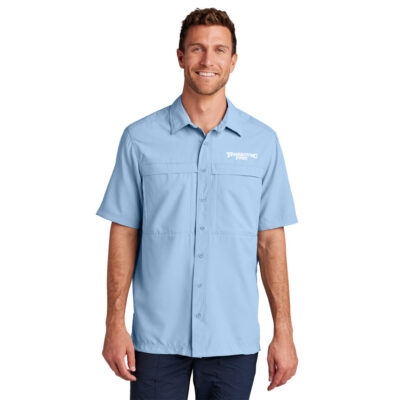 Thanksgiving Point W961 Men's UV Daybreak Short Sleeve Light Blue
