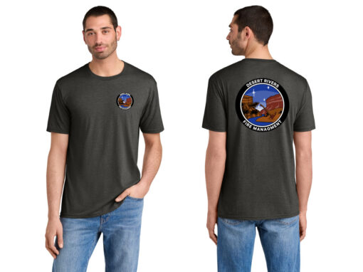 Desert Rivers Fire DM130 Charcoal Triblend Short Sleeve Tee