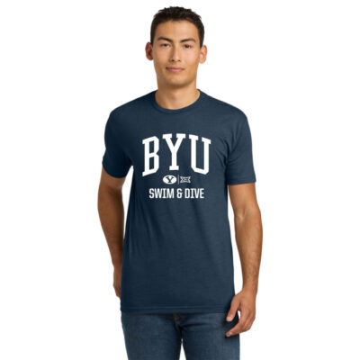 BYU Swim Next Level 6210 Navy SS Tee Oval Y