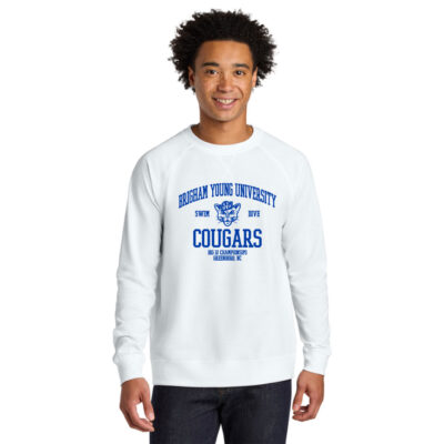 BYU Swim Next Level 9000 White Sweatshirt Sailor Cougar