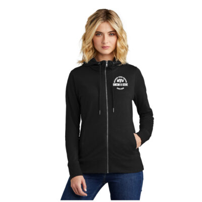 BYU Swim District DT673 Black Women's Zip Tee Hoodie bYu