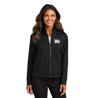 BYU MVB LK881 Port Authority Black Women's Zip Hoodie