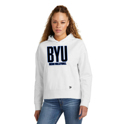 BYU MVB LNEA550 New Era White Women's Hoodie