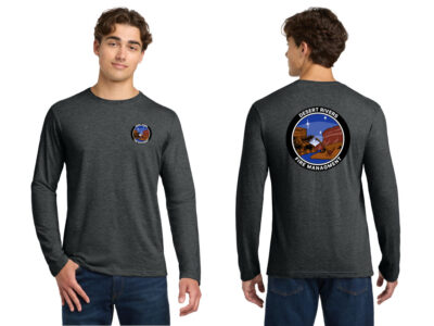 Desert Rivers Fire 64400 Dark Heather Grey Cotton Long Sleeve Tee
