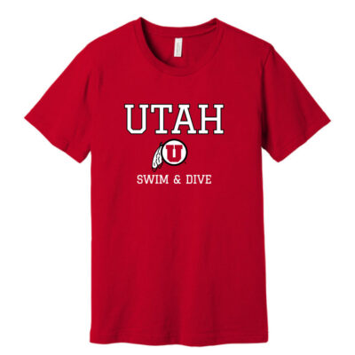 U of U Swim and Dive Red SS Tee