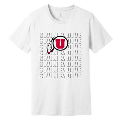 U of U Swim and Dive White SS Tee