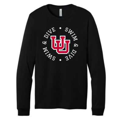 U of U Swim and Dive Black LS Tee