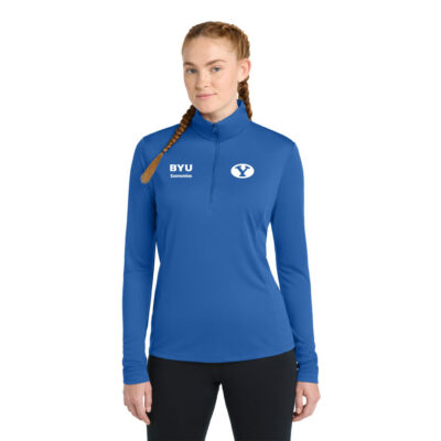 BYU Economics Sport Tek Women's 1/4 Zip LST357 Royal